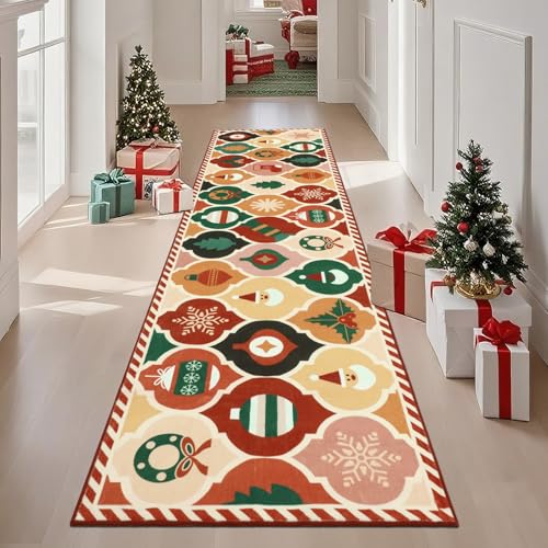 TUKDAK Tappeto di Natale corridoio antiscivolo