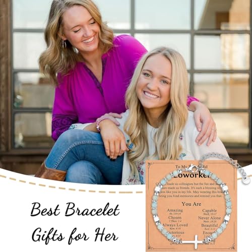 Image of Religious Cross Bracelet for Women Girls, Christian Gifts for Daughter Granddaughter Sister in Christ Friend Niece on Birthday Christmas Easter Valentines Day Graduation