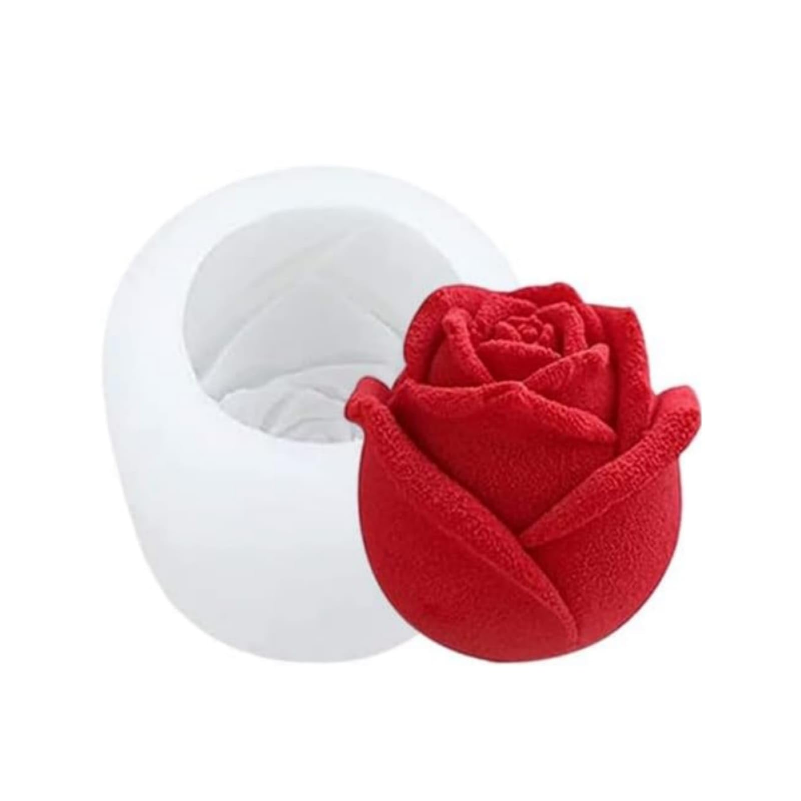 SOFTCREATO Rose Bud Candle Mold I Fondant Silicone Scented Wax Mould I Succulent Molds | Handmade Candles Making | Mould for Mousse Dessert Soap Cake DIY Decorating Art Cakes Crafts (Small) - 1 pc-image-2