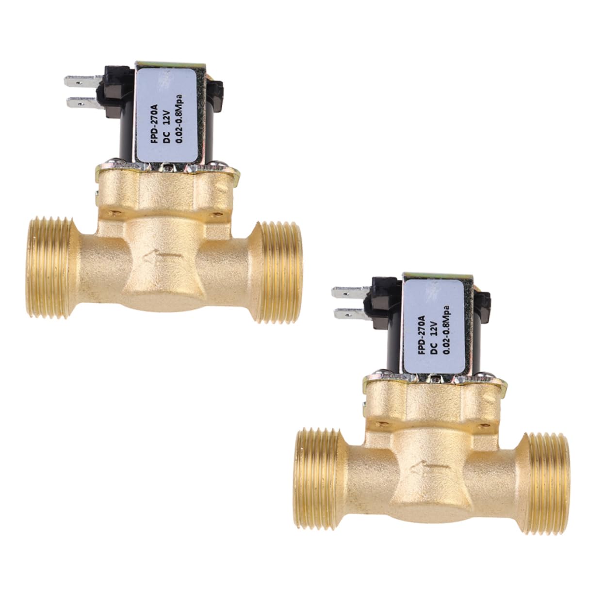 Válvula solenoide de latón de 2 piezas para control de agua en riego