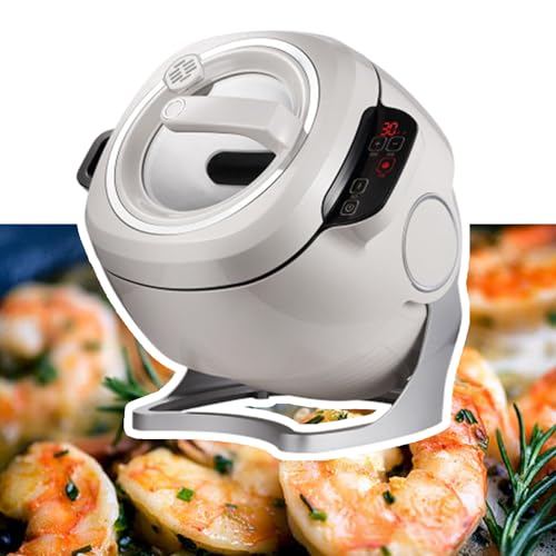 Lakenbroade Máquina de cocción automática, Robot salteado automático, Robot de Cocina con Panel táctil 6L con rotación de 360° y Calentamiento Integral 3D