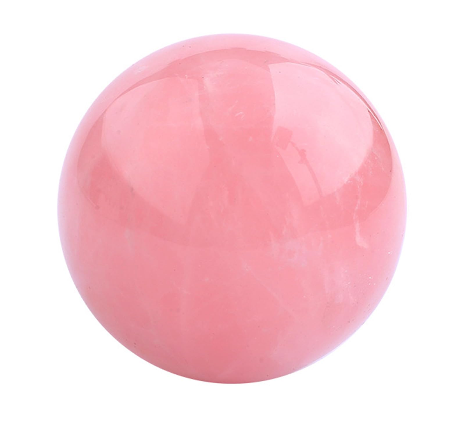 SSOPTMCB Beautiful Rose Quartz Sphere Crystal Ball with Base Decorative for Home Table Room Office Wedding Ornaments,10cm/3.9in Gemstone Stone