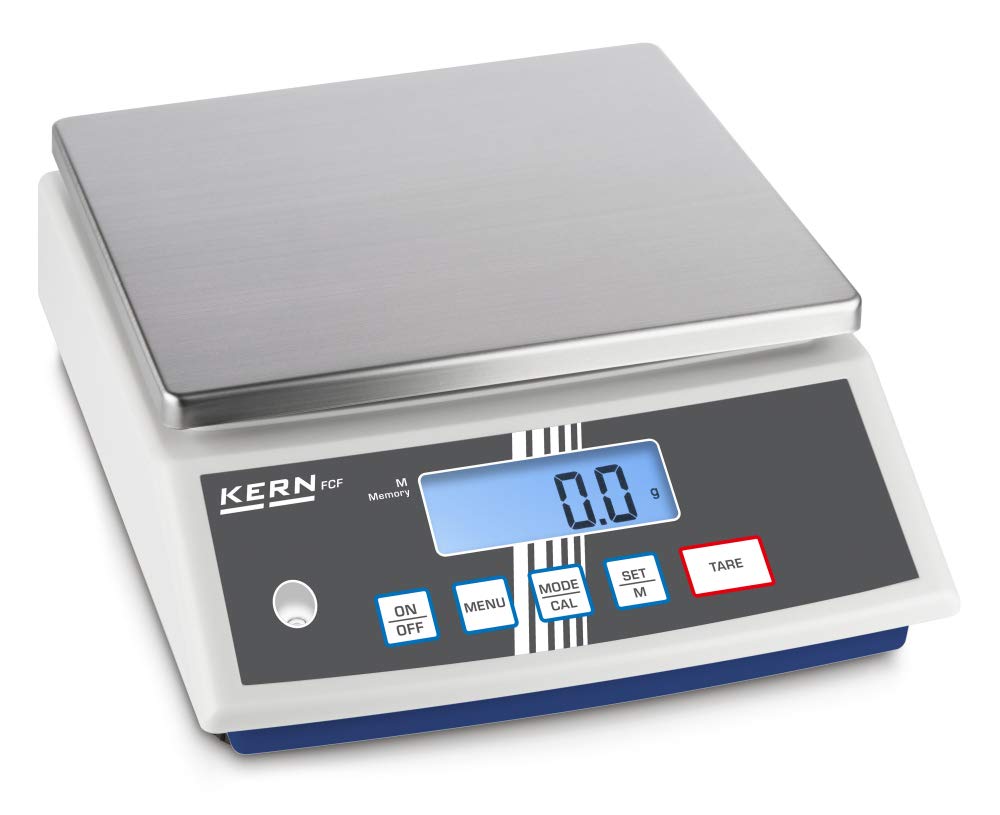 Kern FCF 30K-3 - Bilancia da tavolo compatta, Portate [Max]: 30 kg, Divisione [d]: 1 g, Peso min. del pezzo [Conteggio] g/pezzo: 2 g