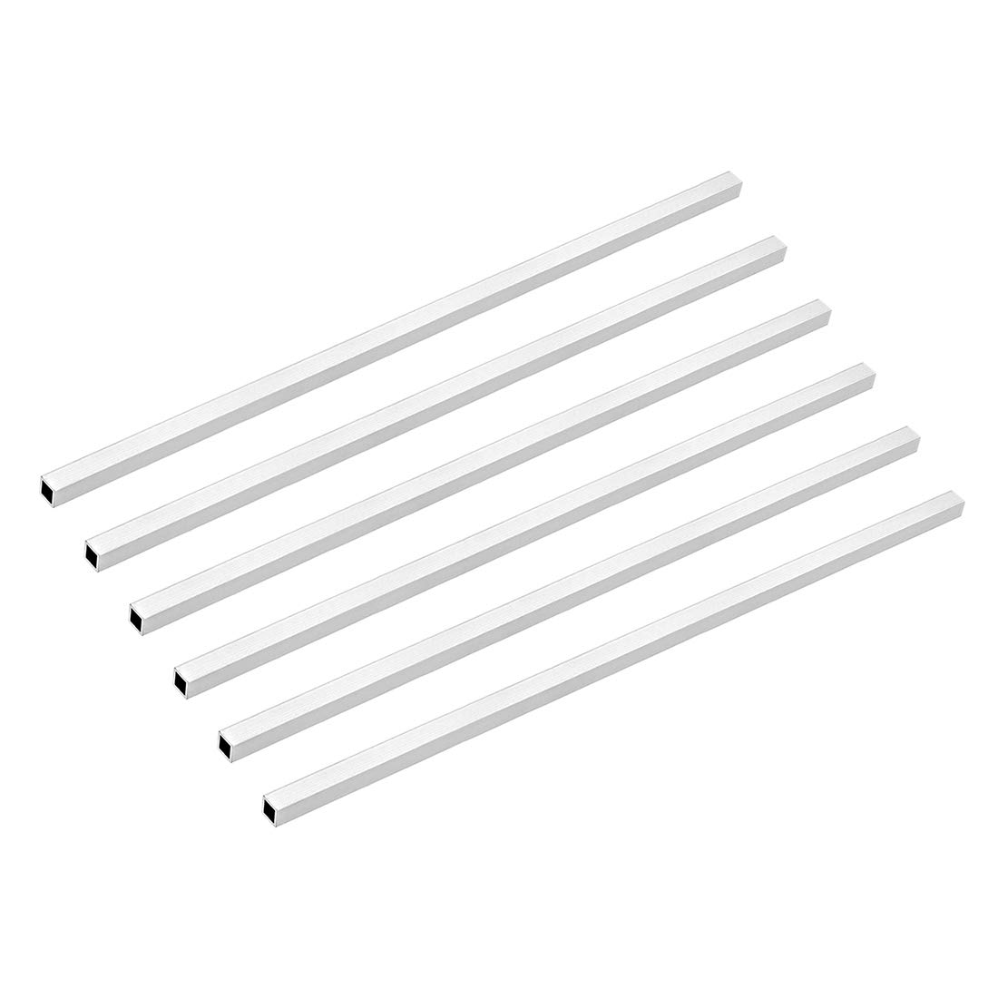uxcell 6063 Aluminum Square Tube, 8mmx8mmx1mm Wall Thickness 300mm Length Seamless Straight Pipe Tubing 6 Pcs