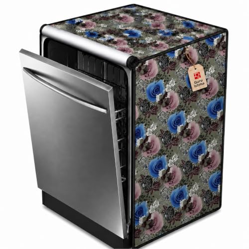 Image of Dishwasher Cover for 12 to 15 Place Setting | Water-Resistant Dustproof Zip Cover | Universal Fit Compatible with Bosch, LG, IFB, Hafele, Faber & More | 63 x 63 x 88 cm | Design 6