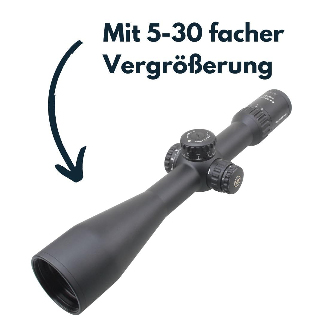 Vector Optics SCFF-41 Continental x6 5-30x56 VEC-MBR Zielfernrohr für Sport, Airsoft und Jagd, Luftgewehr, Ziel-Visier, Gewehrzielfernrohr, Rifle Scope, umfangreiches Zubehör