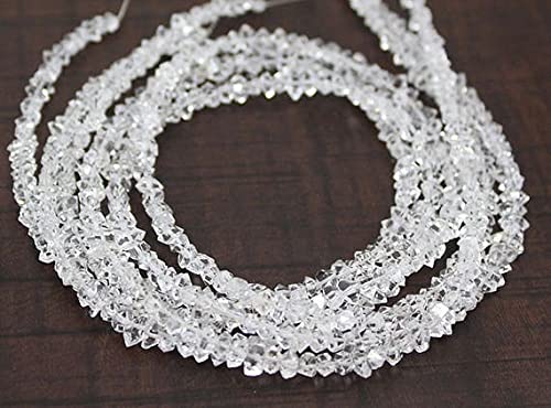 Quartz diamant d'Herkimer naturel facetté, perles en cristal de haute clarté 4x5mm