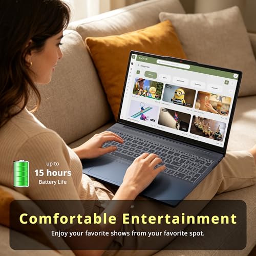 Image of Lenovo IdeaPad Slim 3 Touchscreen Laptop, 15.3 inch WUXGA IPS Display, AMD Ryzen 7 170, 8GB DDR5, 1.5TB Storage (512GB PCle SSD+1TB Docking Station), Copilot, Numeric Keypad, Wi-Fi 6, Win 11, Luna Grey
