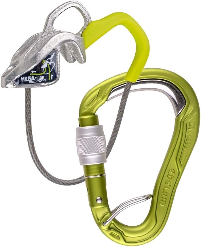 EDELRID MegaJul with HMS Bulletproof Screw Lock FG Carabiner - Oasis : Sports & Outdoors
