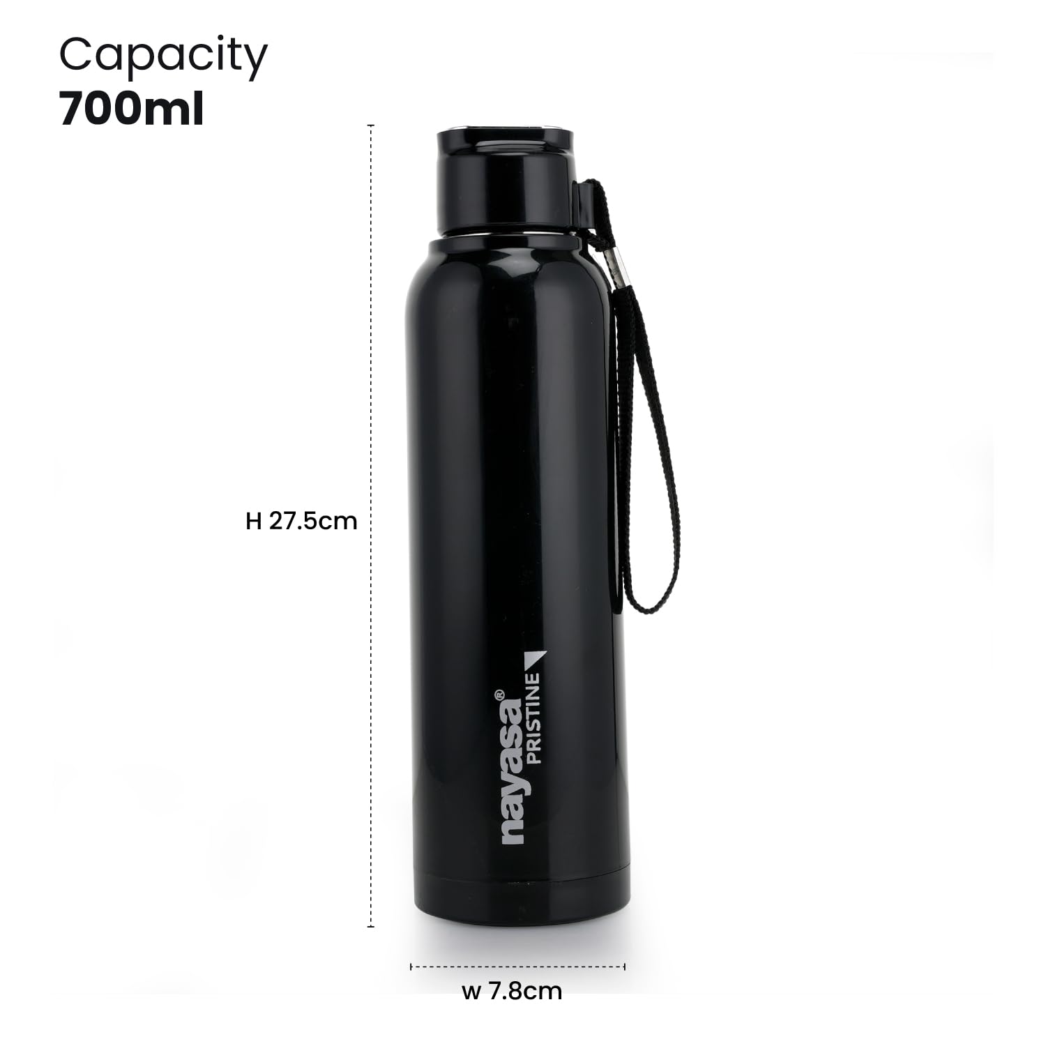 Nayasa Pristine Water Bottle - 700ml Insulated -3