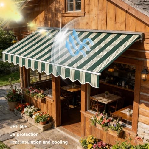 Tela de toldo retráctil para sombra de patio y terrazas con lona impermeable 6