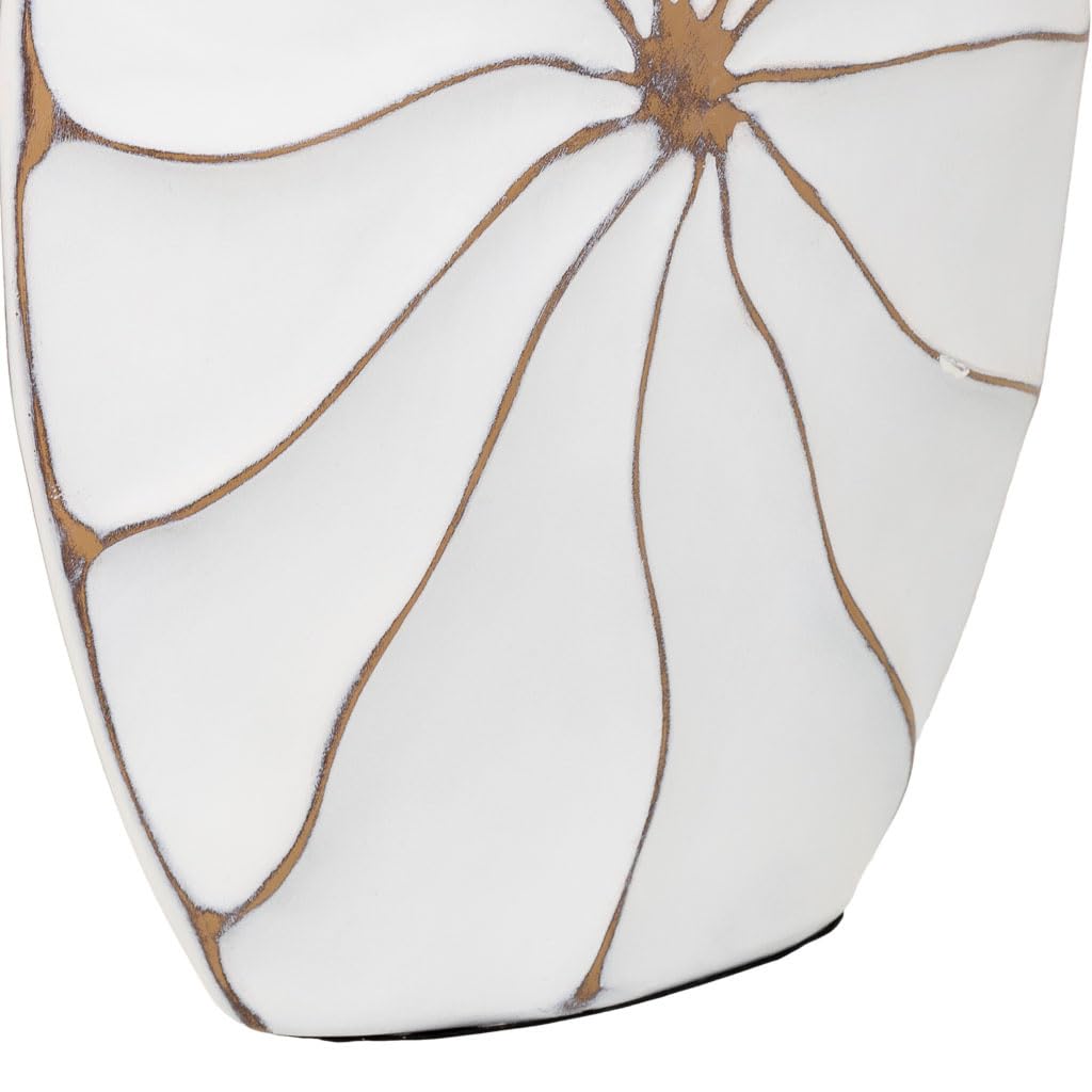 WANDERLUST DECO Jarrón de poliresina Blanco 27x8x39,5