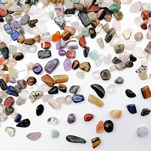 Image of 335g Assorted Stone Quartz Crystals Rocks Crushed Crystal Quartz Tumbled Rocks and Crystals
