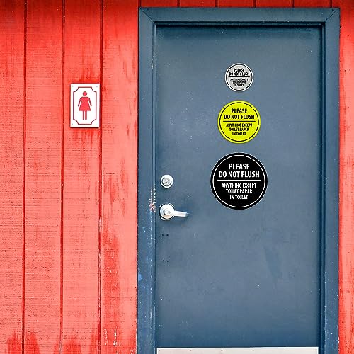 Cartel Please do not flush anything adhesivo resistente para evitar atascos 6