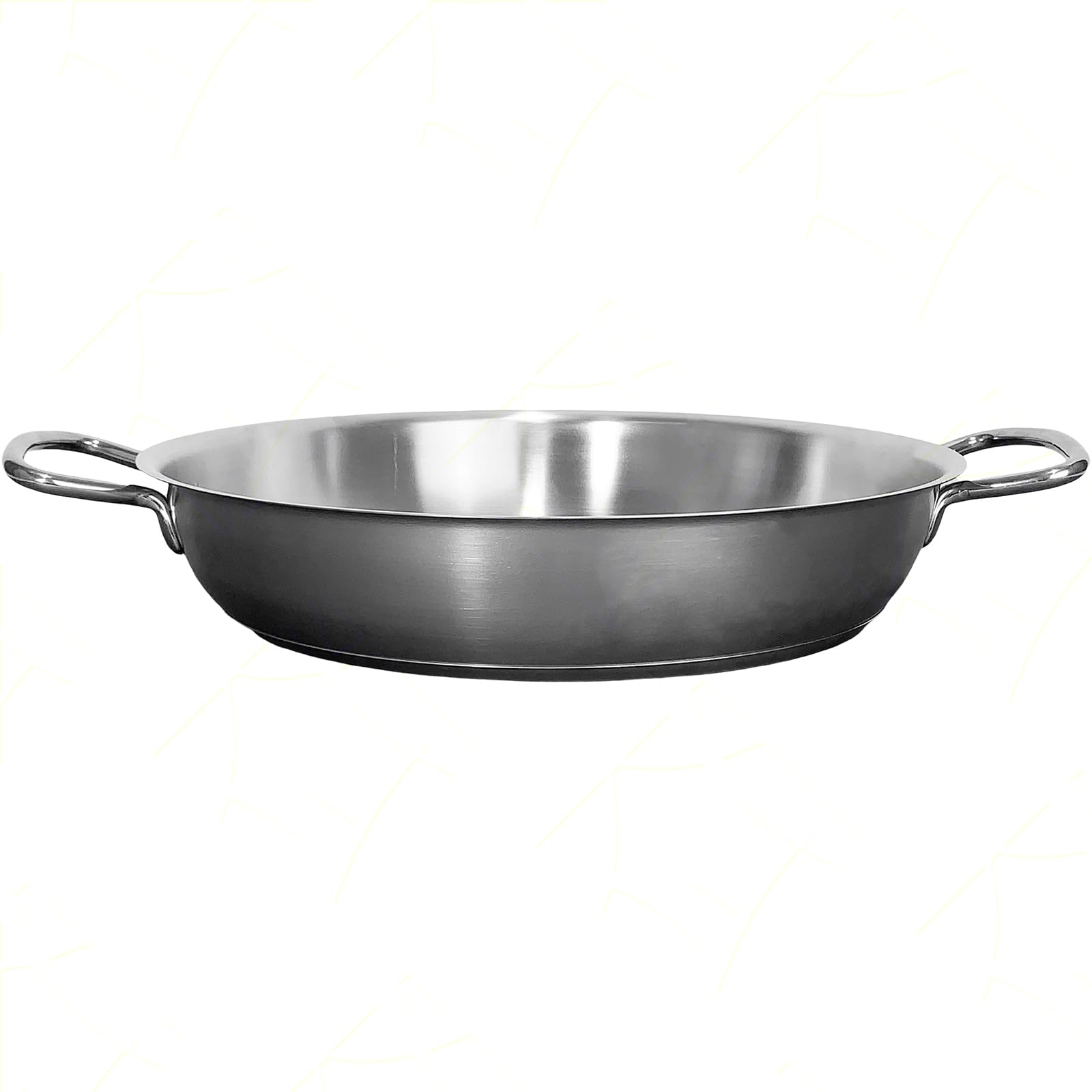 Sicignano | Tegame Ø28 cm, Acciaio Inox 18/10 con Triplo Fondo, per Gas Elettrico Induzione Vetroceramica, Linea Master – Made in Italy – per Ristorazione e Uso Domestico