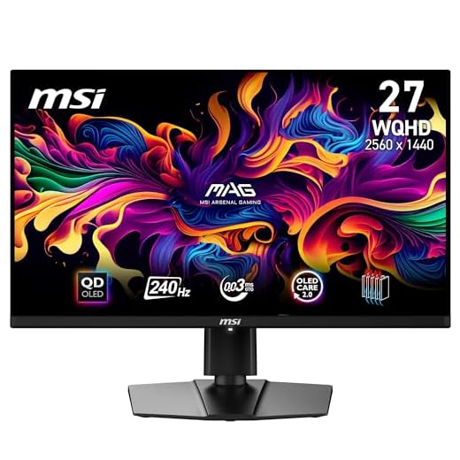 MSI MAG 271QPX QD-OLED E2 26,5 pollici WQHD Gaming Monitor - 2560 x 1440 Quantum Dot OLED Panel, 240Hz/0.03ms, 99% DCI-P3 DisplayHDR True Black 400 - DP 1.4a, HDMI, USB Type-C