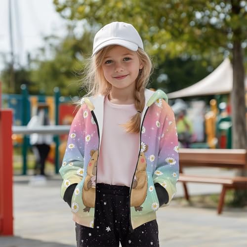 Girls Boys Zip Up Hoodie Casual Hooded Pullover Kids Long Sleeve Coat with Pockets Fall Winter Thick Sweatshirt4