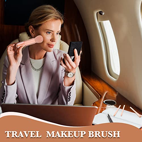 3 Sets Small Travel Brush Makeup Set 4 In 1 Portable Mini Lip Brush Foundation Blending Powder Eye Shadow For Women Facial Set #TOP2