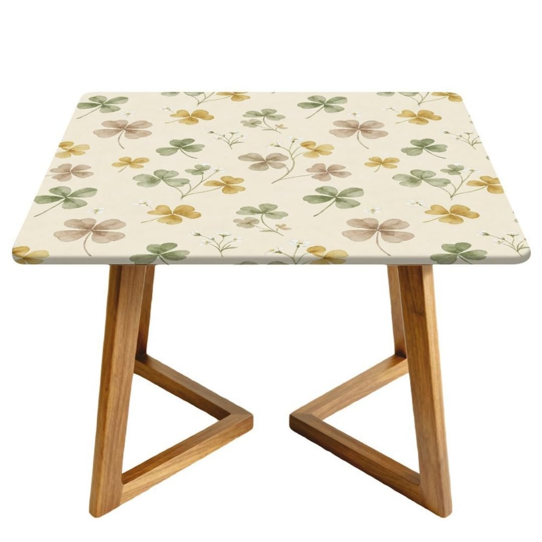 Nappe de Table pour Jardin Extérieur et Cuisine Lukery Carré Élastique Crème