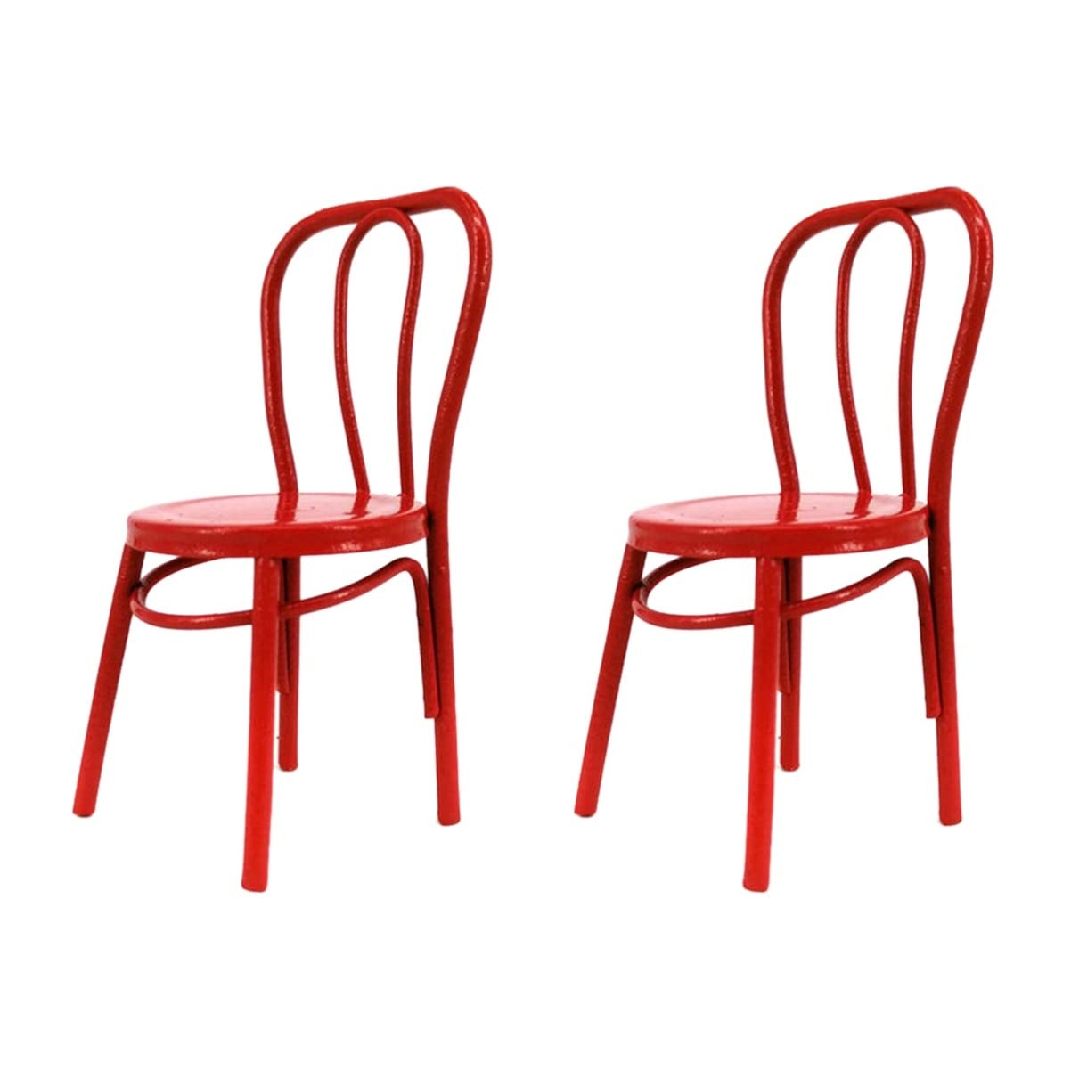 Toyvian 1: 12 Miniature 2 pieces miniature chair dollhouse chair miniature chairs for crafts Chair Dollhouse Mini