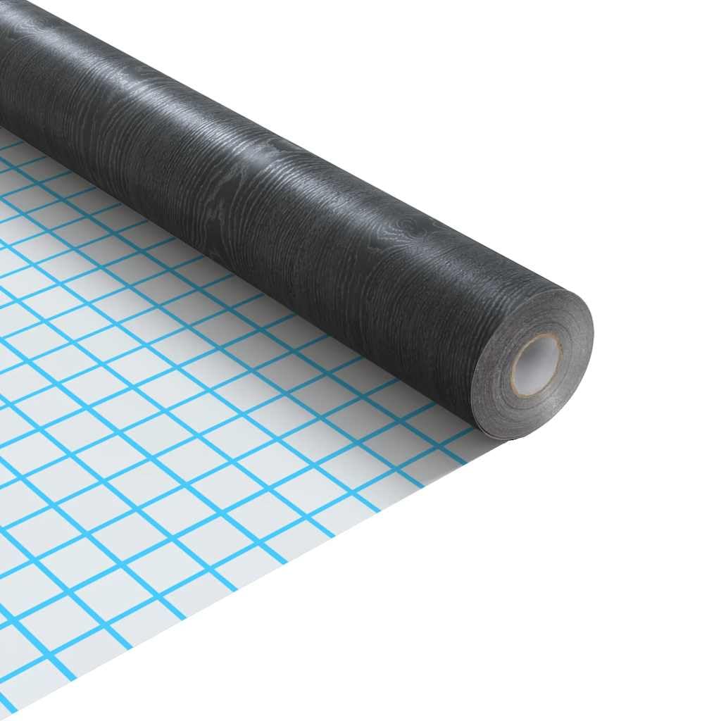 2 pellicole autoadesive per mobili, effetto legno scuro, per porte, pareti e superfici lisce, 500 x 90 cm