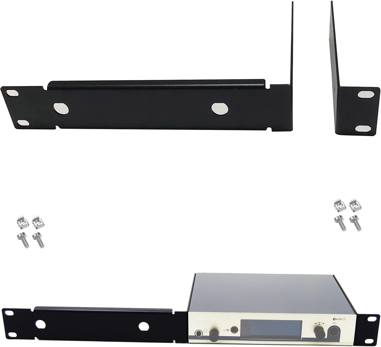 Rack Mount Kit Fit for Senheiser ew G 3 G 4 (ew100 135 300 335 835 845 935 945) Singe Receiver GA 3 GA 4 Mounting on 19 Inches Standard Installation Hardware