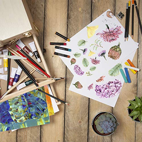 Wooden-Table-Top-Easel-for-Art-108-Piece-Complete-Mixed-Media-Box-Easel-Set-for-Artists-Premium-Beechwood-Adjustable-Easel-with-2-Drawers-and-Desktop-Storage-for-Sketching-and-Painting