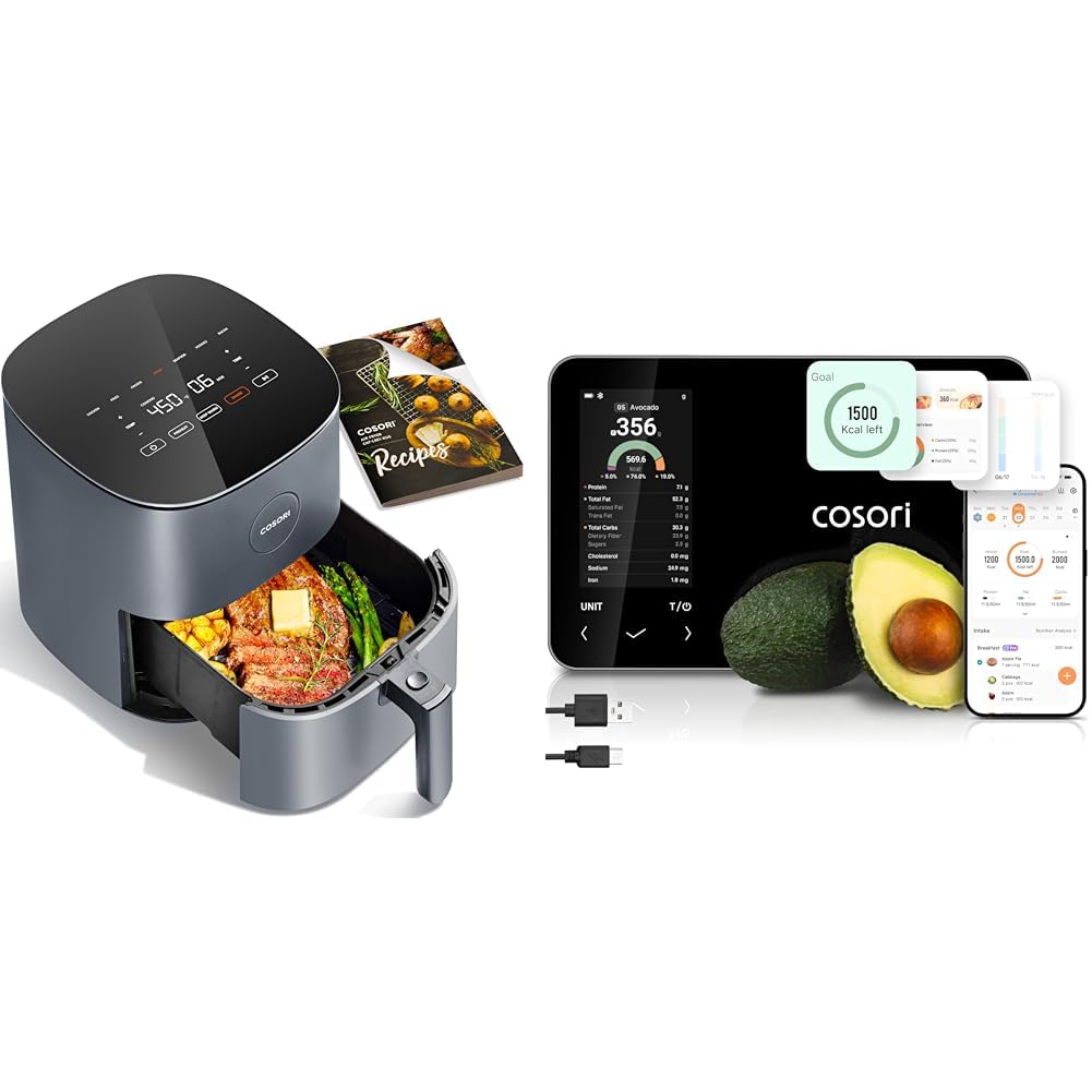 Bundle of COSORI Air Fryer COSORI Smart Nutrition Scale