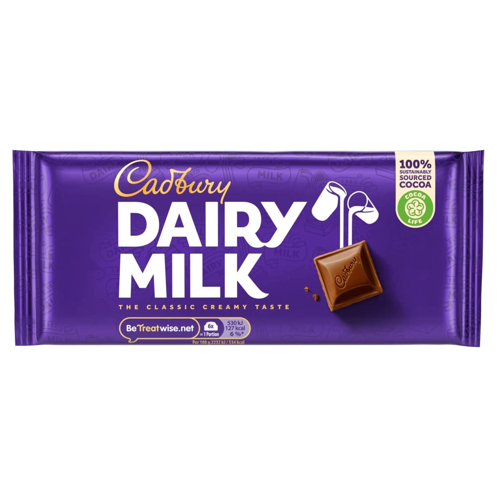 Cadbury Dairy Milk Chocolate Bar, 110g