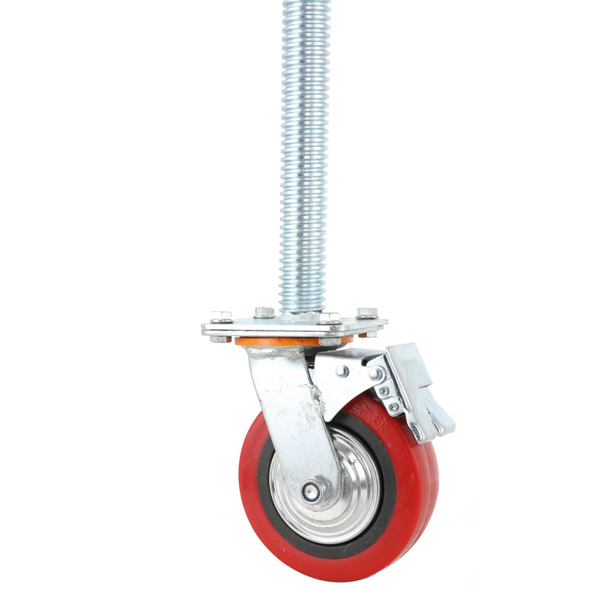 Ruota Girevole Per Ponteggio Con Freno In Acciaio, Capacità Di Carico 750kg, Rotazione A 360°, Set Da 4, Adatta A Logistica, Attrezzature E Uso Industriale