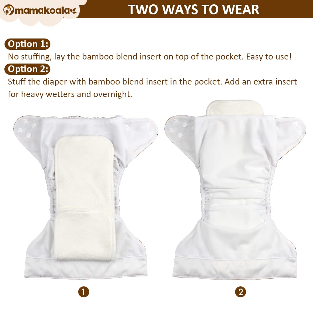 Pannolini Lavabili Pocket 4 Pezzi - Inserti Regolabili, Per Neonati 3-15kg, Motivi Animaletti - Foto 6