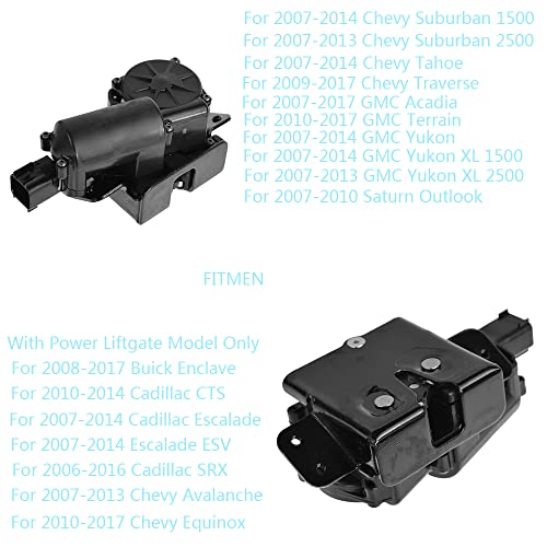Image of Rear Power Liftgate Latch Lock Actuator Motor for GM Chevy Suburban Tahoe Traverse, GMC Acadia Yukon, Cadillac Escalade Replacement #931-107