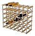 RTA Set di 36 portabottiglie tradizionale in legno di pino naturale (FSC), 61,9 x 52,3 x 23,3 cm