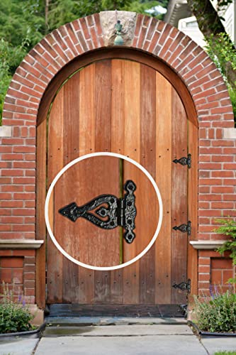 Akatva T Hinge Set - 2 Piece Gate Hinges For Wooden Fences Heavy Duty - Barn Hinges For Doors - Black Hinges – Hinges For Shed Door - Door Hinges Black Matte - Hinges Outdoor - Fence Strap Hinge Set #TOP1