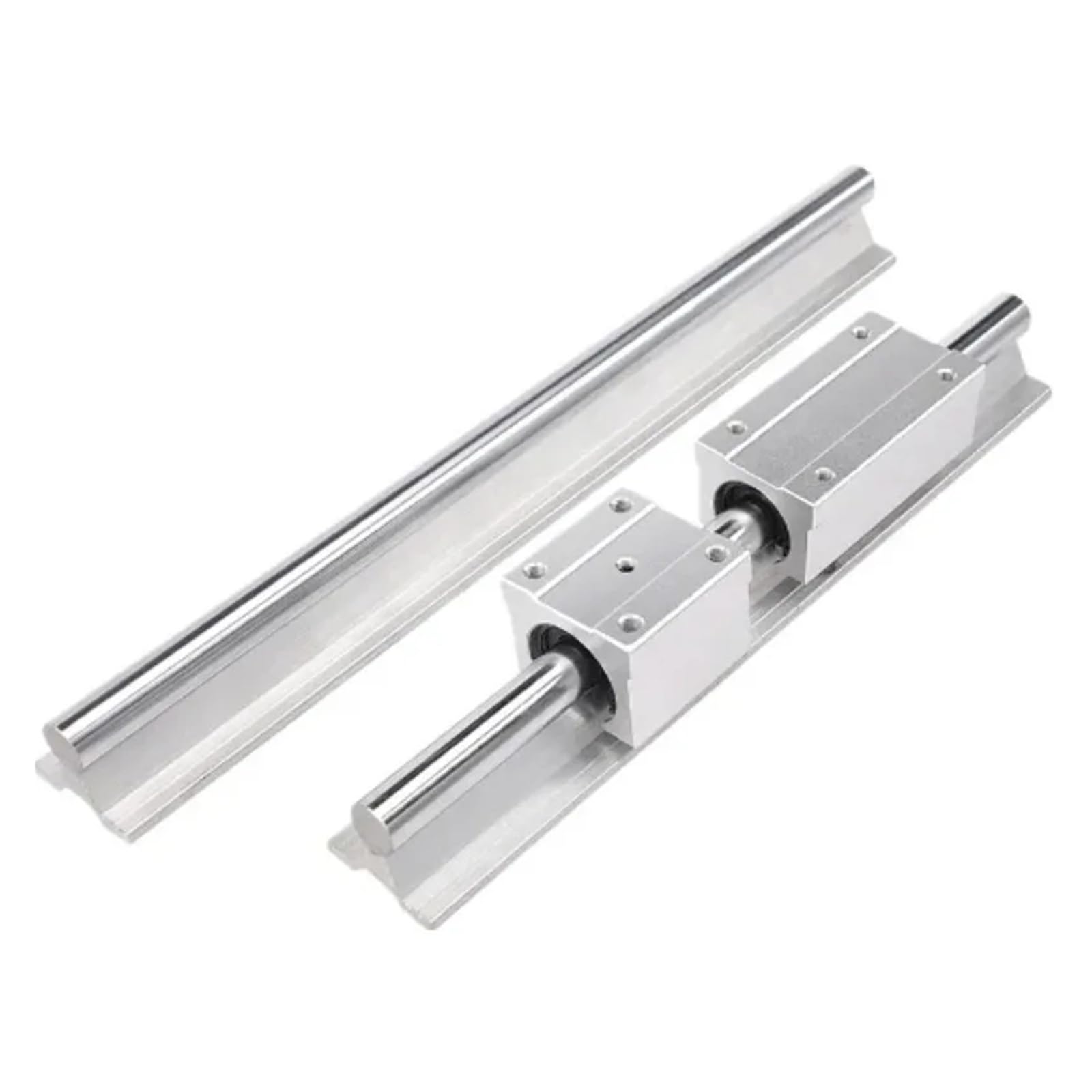 2 Stück Linearführungsschienen SBR12 SBR16 SBR20 250-1400 mm & 4 Stück UU-Lagerblöcke für reibungslose Bewegung für DIY-Fräsmaschinen und CNC-Teile (SBR12UU, 1200 mm)