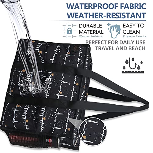 Image of Nurse Bags for Work Nursing Bag Multiple Pockets Waterproof Organizing Zip Top Clinical Bag for Nursing Students Home Health
