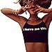SMTSMT Women's Letter Sleeveless Halterneck Tank Crop Tops (M)