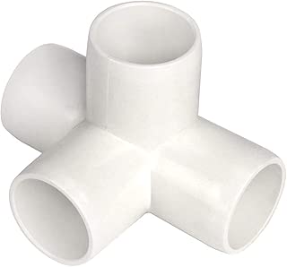 4 Way 1-Inch Tee PVC Fitting Build Heavy Duty Greenhouse Frame Furniture Connectors (Pack of 4) - coolthings.us