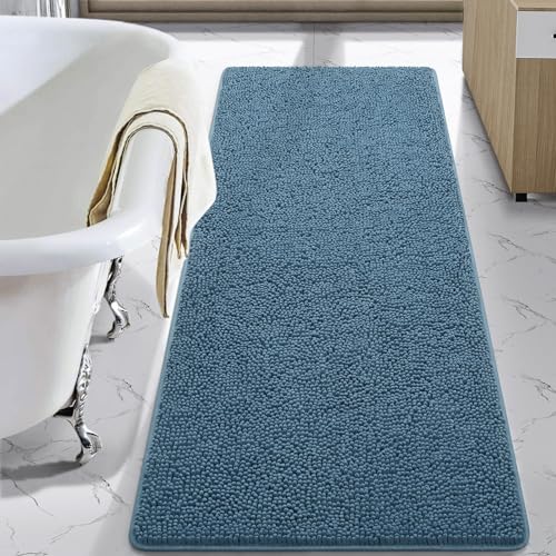 LOCHAS Luxury Bathroom Rug Shaggy Bath Mat 24 x 70