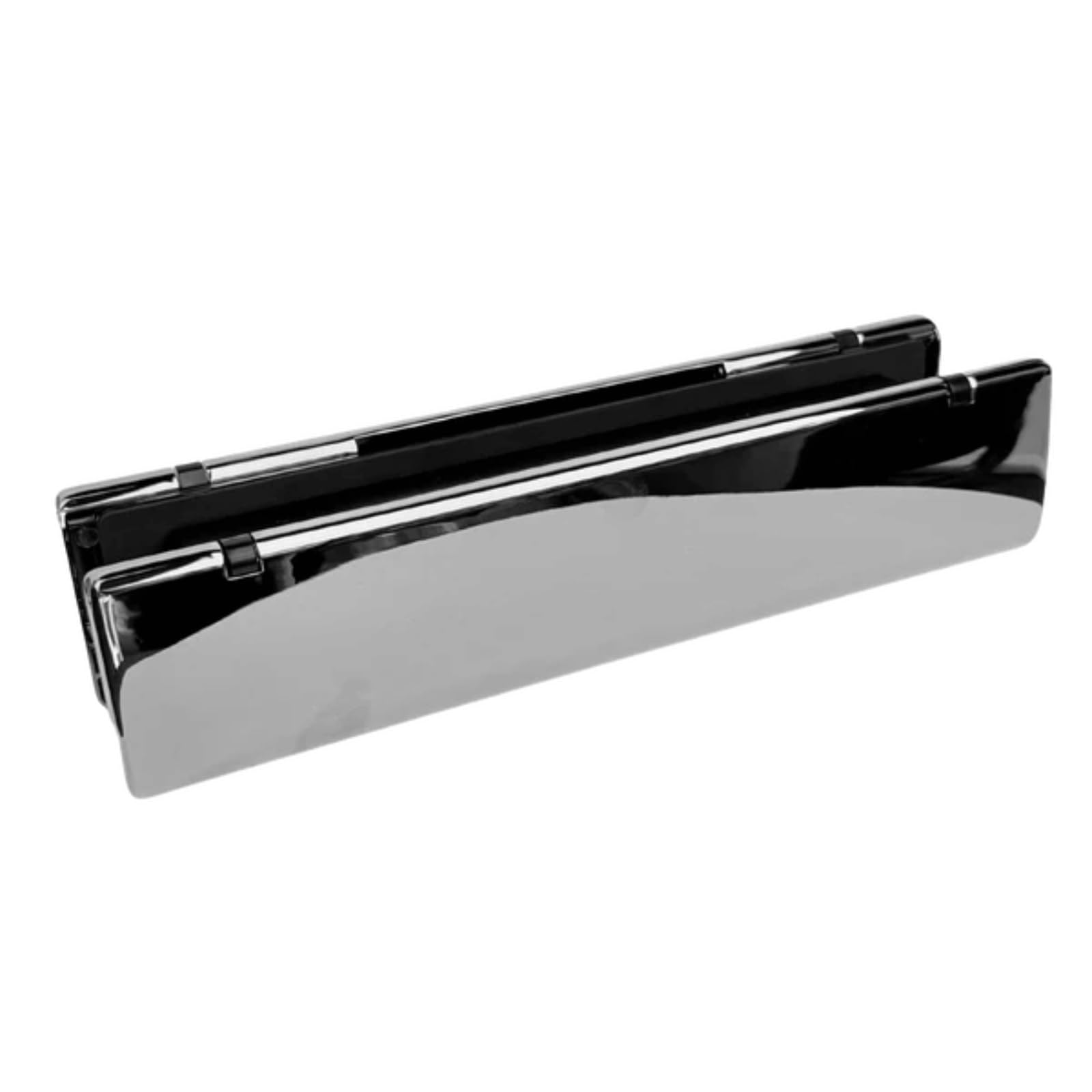 Chrome UPVC 12 Inch Heavy Duty Letterbox - Fits 40-80mm Door Thickness, Durable & Secure Mail Slot Letter Plate