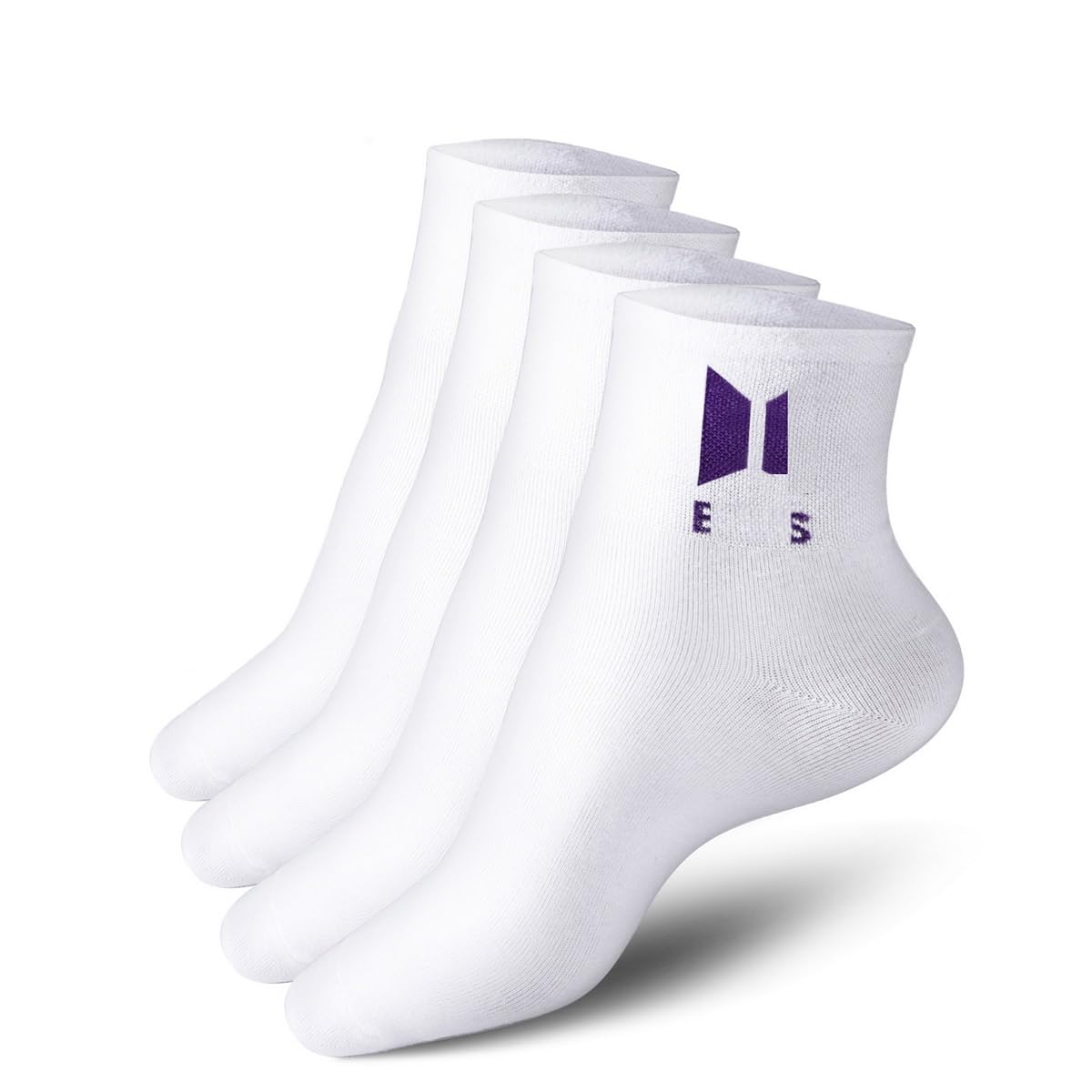 2Pairs Army Socks Unisex Ankle Athletic Fans Gifts Merch for Boys Girls Men's and Women's