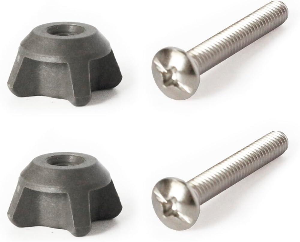 2 Pack Toilet Seat Screws Compatible with Kohler Toilet Seats Replacement Parts Non-Slip Rust-Resistant Bolts Top Mount Toilet Seat Hinges — 사진 1
