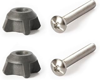 2 Pack Toilet Seat Screws Compatible with Kohler Toilet Seats Replacement Parts Non-Slip Rust-Resistant Bolts Top Mount Toilet Seat Hinges