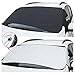 CARTMAN Windshield Sun Shade 59" x 27.5" (Size Good For Car, Sedan), Keep Your Vehicle Cool, 1 Side Black Snow Shade/1side Silver For Sunshine, 1PK