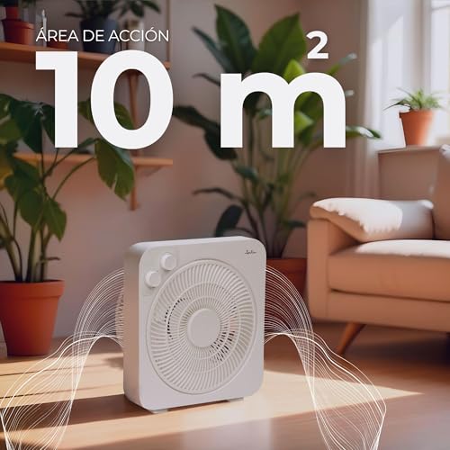 Miniatura 2 de Jata Jvvs3116 - Ventilador De Suelo 45 W Con Temporizador. 3 Velocidades De Ventilación. 5 Aspas. 35 Cm Diámetro. Rejilla Rotatoria. 1147,5 M3 H. Bajo Consumo