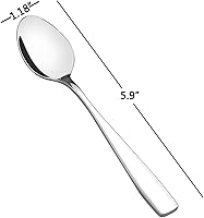 Vista 2 de 16 cucharaditas de acero inoxidable, 5.9 pulgadas