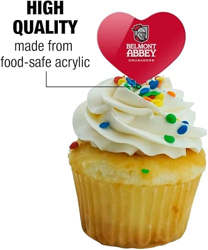 Miniatura 3 de Belmont Abbey College Crusaders - Juego de 6 piezas de decoración para cupcakes