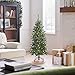 National Tree Company 4.5 ft Pre-Lit Kingswood Fir Slim Artificial Christmas Tree, 150 Clear Lights, 330 Tips, Includes Stand, Green