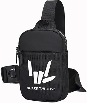 Small Travel Sling Bag For Men Women Waterproof For Mens Mini Crossbody Bag Men Chest Bags For Travel Work Sport Love, Small