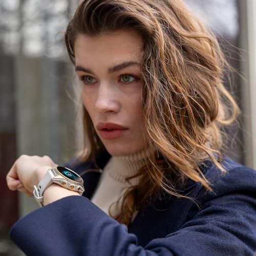 Image of Garmin fēnix 8 - 43mm, AMOLED, Sapphire, Premium Multisport GPS Smartwatch, Long-Lasting Battery Life, Dive-Rated, Built-in LED Flashlight, Soft Gold with Dark Sandstone Band